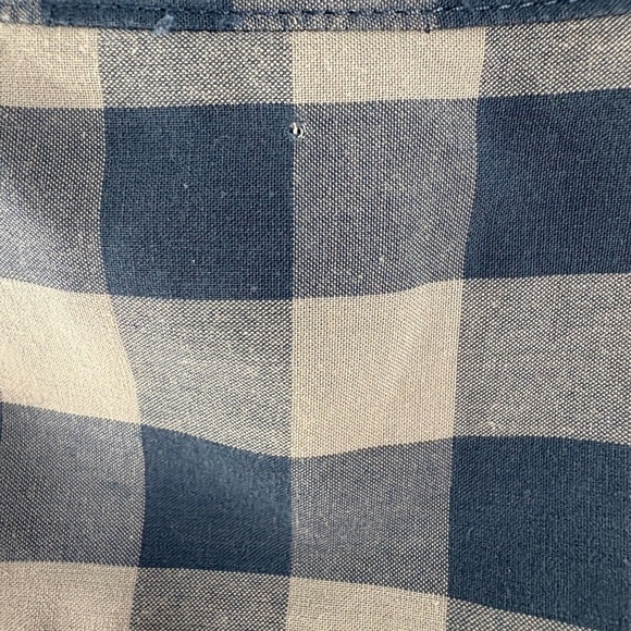 J. Crew Blue Checkered Men's button-down shirt - Picture 6 of 9